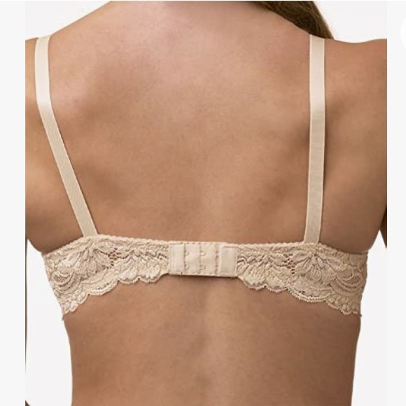 Wacoal Lace Sides Push Up Plunge Bra size Petite 34C Like New Condition - Picture 2 of 9